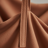 Luxury Minimalist Mini Slip Dress in Dusty Terracotta Nude - Tie Strap Detail